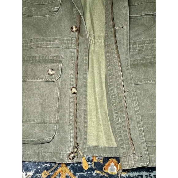 VTG Eddie Bauer Cotton Field Jacket Green Men Medium Chore Barn Utility *see pic - Picture 3 of 11